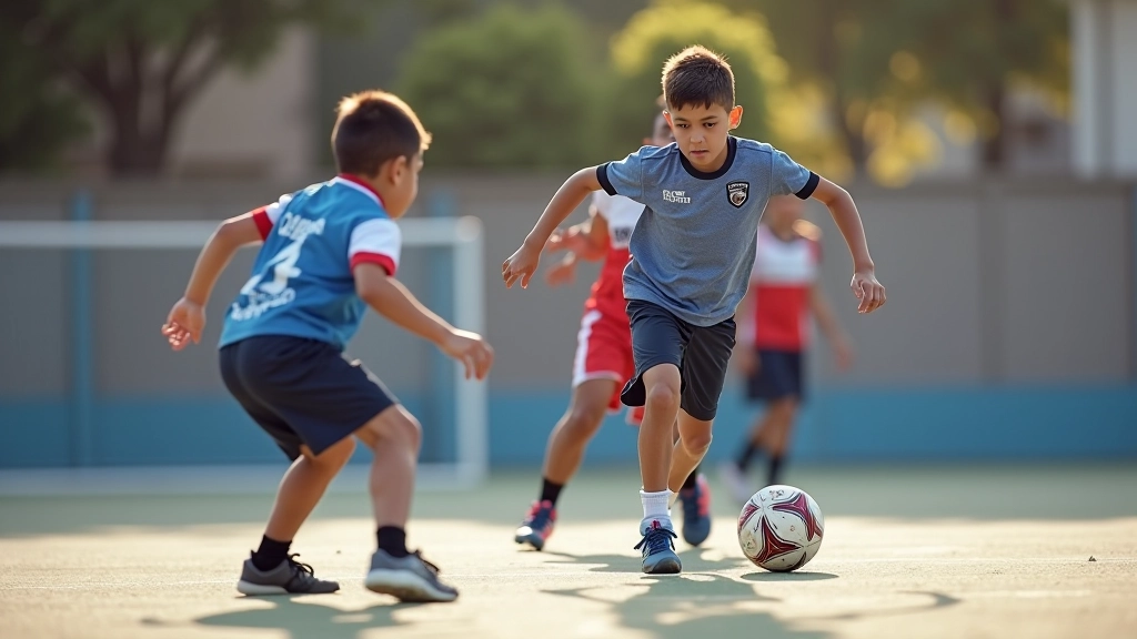 مباراة دوري المدارس لكرة اليد مع لاعبين شباب في الملعب