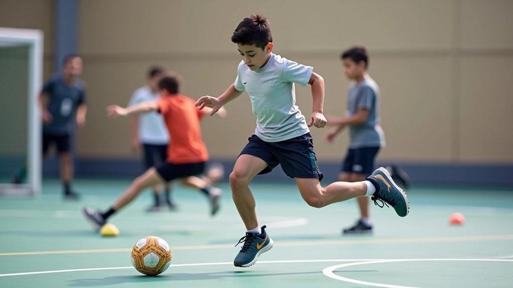 منافسة دوري المدارس لكرة اليد مع فريقين يتنافسان على الملعب